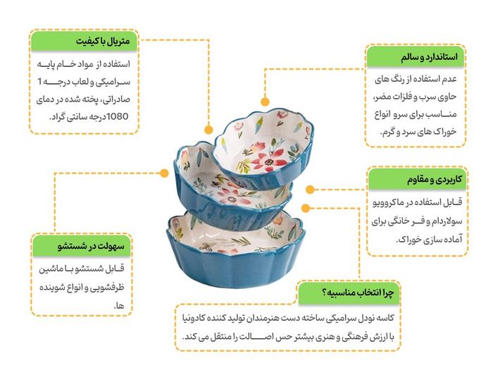 کاسه نودل سرامیکی